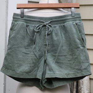 GAP Green Drawstring Knit Cotton Blend Classic Shorts Sz SMALL